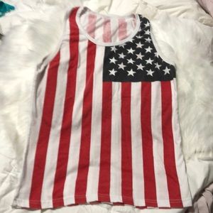 Men’s muscle American flag tank
